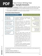 Sample Answers for Non-Fiction Writing - Technology