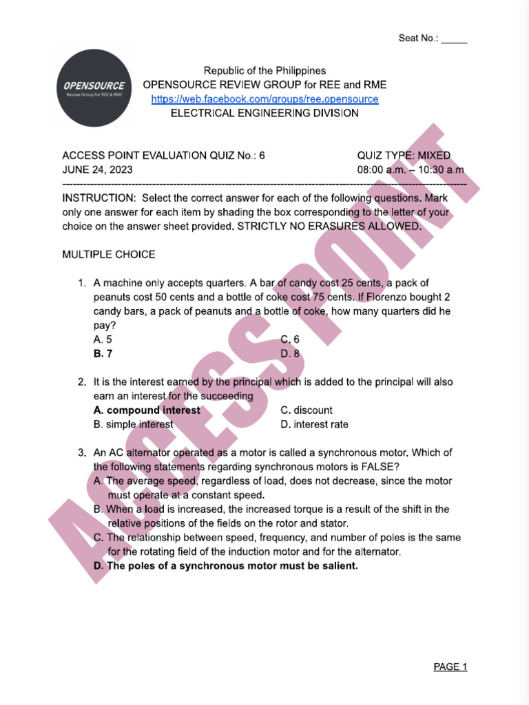 Osap Evaluation Quiz 6 | PDF