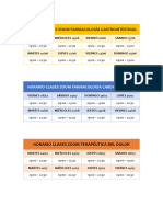 Horario de Clases Zoom