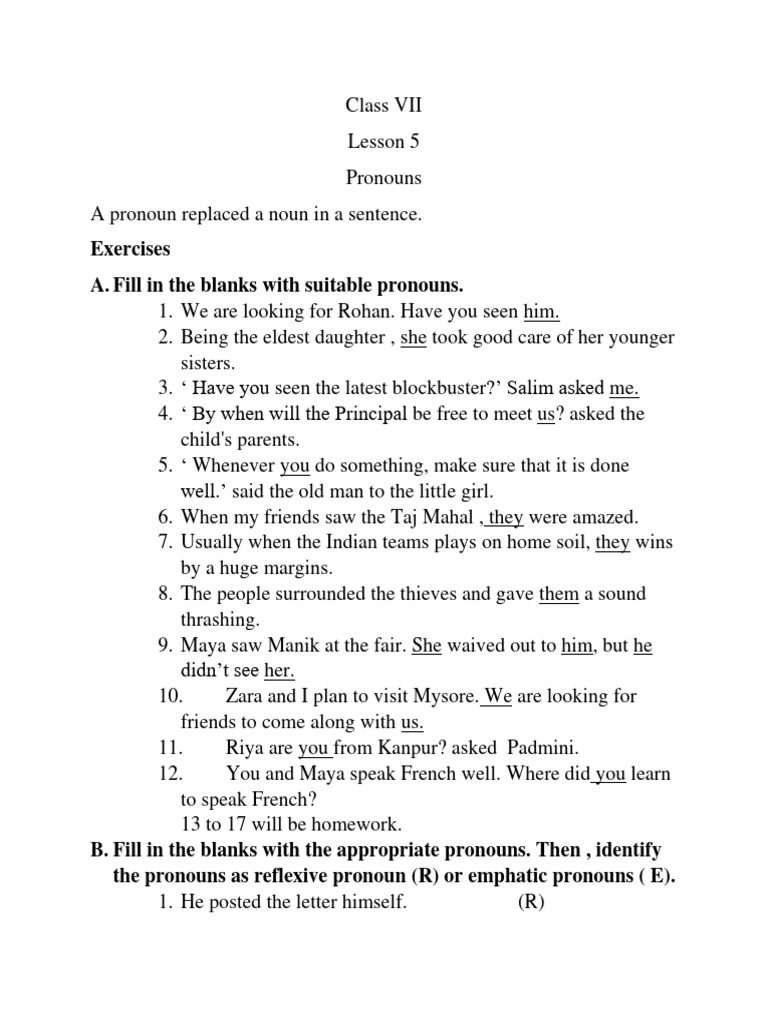 Image Result For Pronouns English Language Learners Stack Exchange