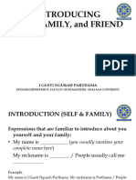 Introduction Self Family Friend FEB