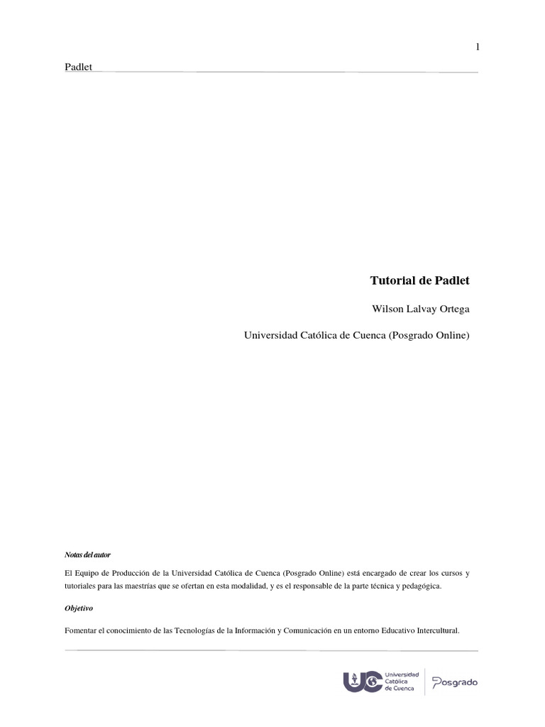 Tutorial Padlet Online | PDF | Contraseña | Ventana (informática)