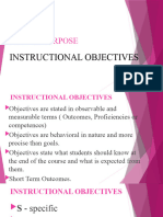 SCHOOL PURPOSE (Learning Objectives)