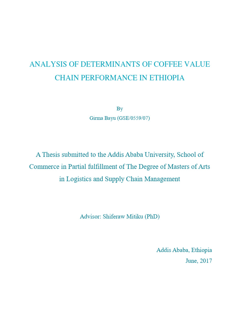 Girma Bayu Value Chain in Ethiopia | PDF | Value Chain | Coffee