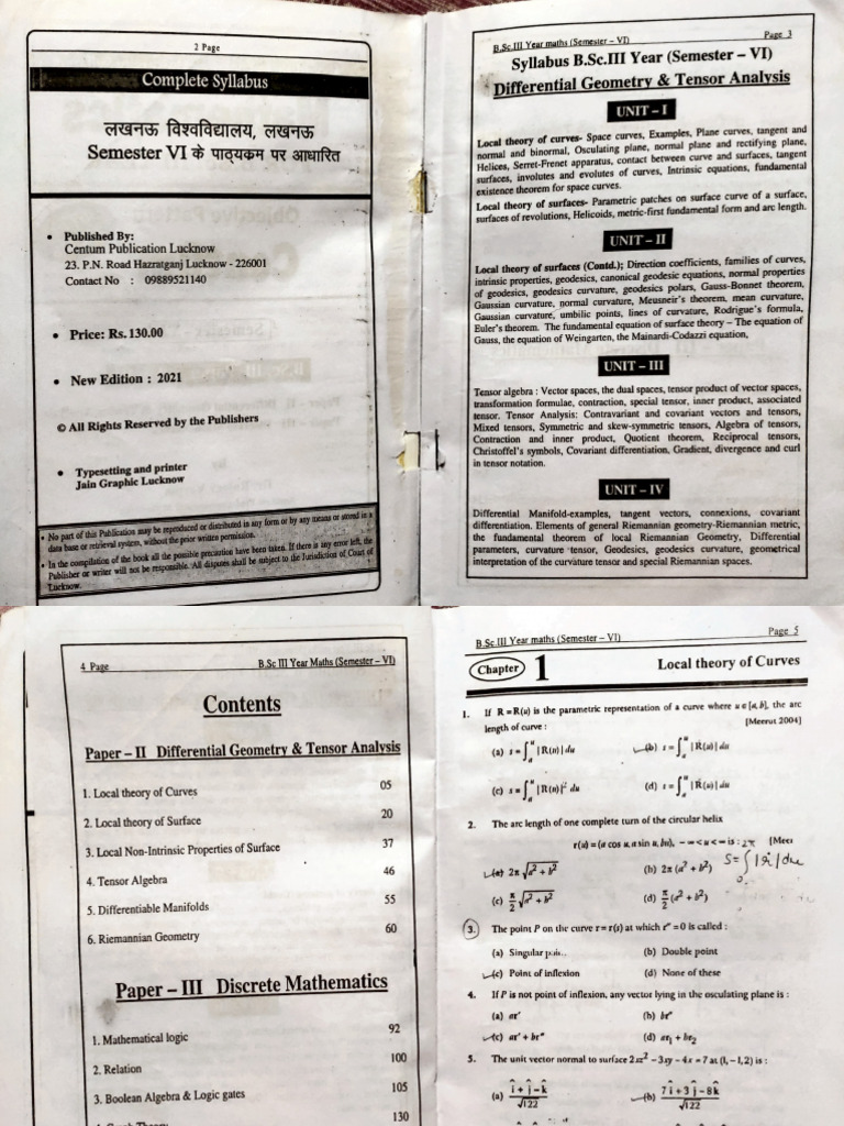 Differential Geometry and Tensor Analysis Centum PDF