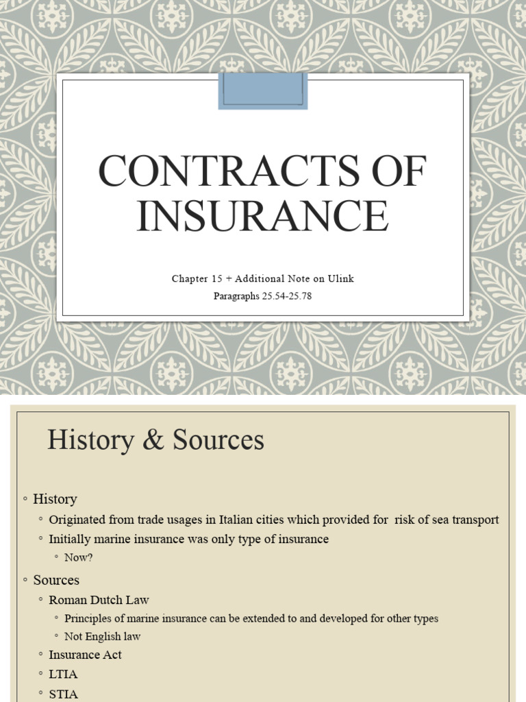Chapter 15 Law of Insurance | PDF | Insurance | Indemnity