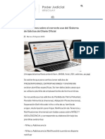 Poder Judicial - Noticias Institucionales - Indicaciones Sobre El Correcto Uso Del Sistema de Edictos Del Diario Oficial