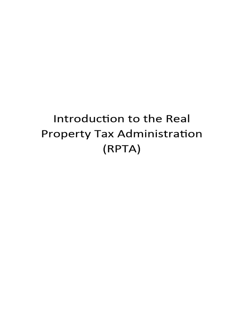Real Property Tax Administration Overview | PDF | Property Tax | Taxes