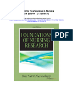 Solution Manual For Foundations in Nursing Research 6 e 6th Edition 0132118572