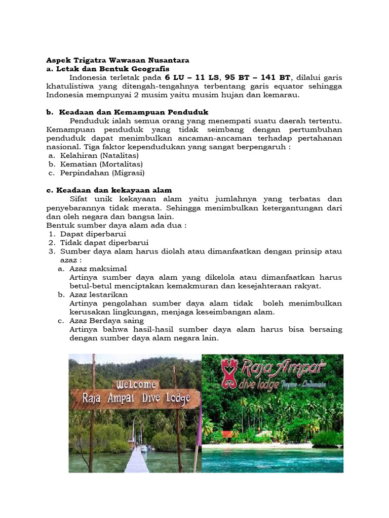 Hubungan Trigatra dan Pancagatra Nasional | PDF