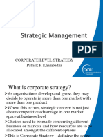 Corporate Level Strategy