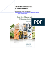 Solution Manual For Nutrition Therapy and Pathophysiology 4th Edition Nelms