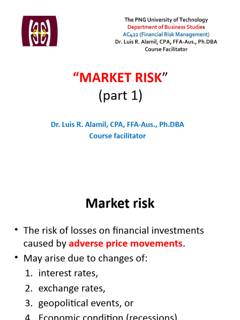 Market Risk-Part 1 | PDF | Financial Risk | Hedge (Finance)
