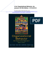 Solution Manual For Organizational Behavior An Experiential Approach 8 e 8th Edition 0131441515