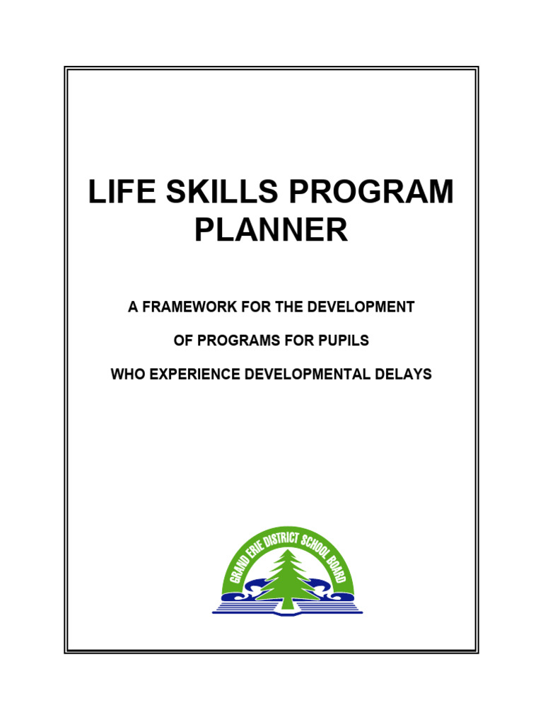 Life Skills Program Planner A Framework For The Development of