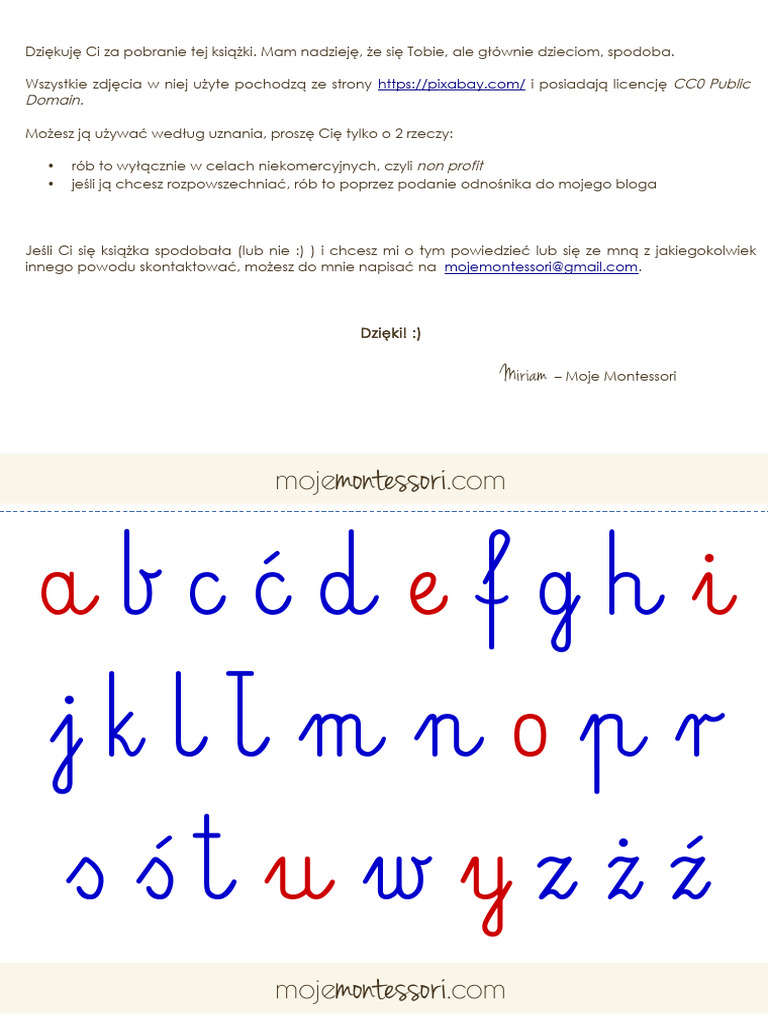 Ksiazka Alfabet Litery Pisane | PDF