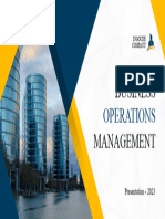 Blue and Yellow Modern Business Operations Management Presentation