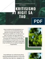 FIL102 Ekokritisismo at Higit Sa Tao