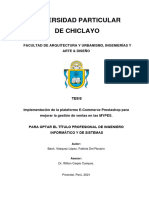 Universidad Particular de Chiclayo: Facultad de Arquitectura Y Urbanismo, Ingenierías Y