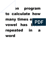 Python Program To Calculate How Many Times Every Vowel Has Been Repeated in A Word