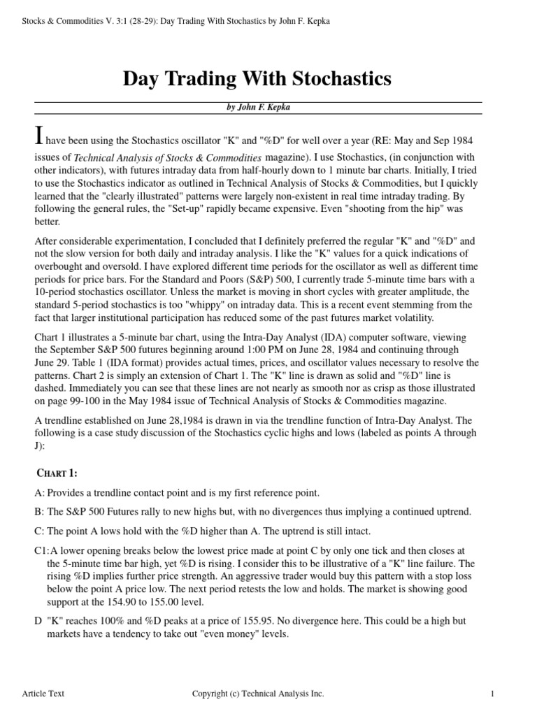 Day trading with stochastics by john f kepka pdf day trading