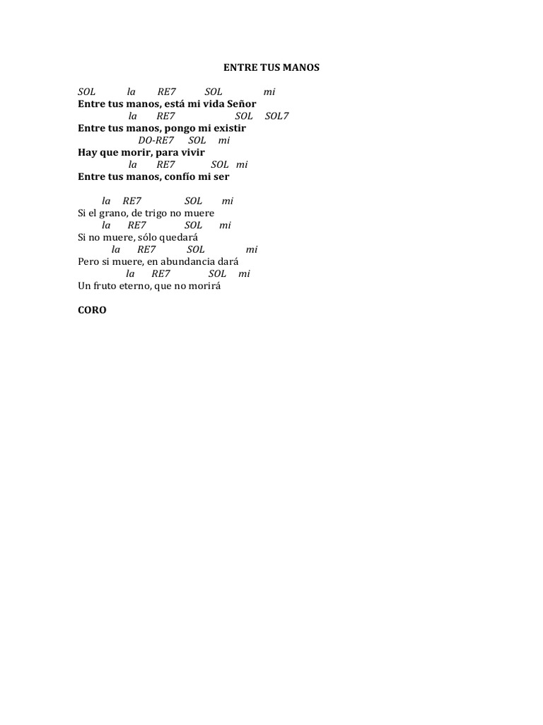 Entre Tus Manos PDF