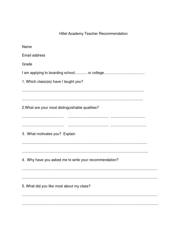hillel-academy-teacher-recommendation-form-pdf-psychology