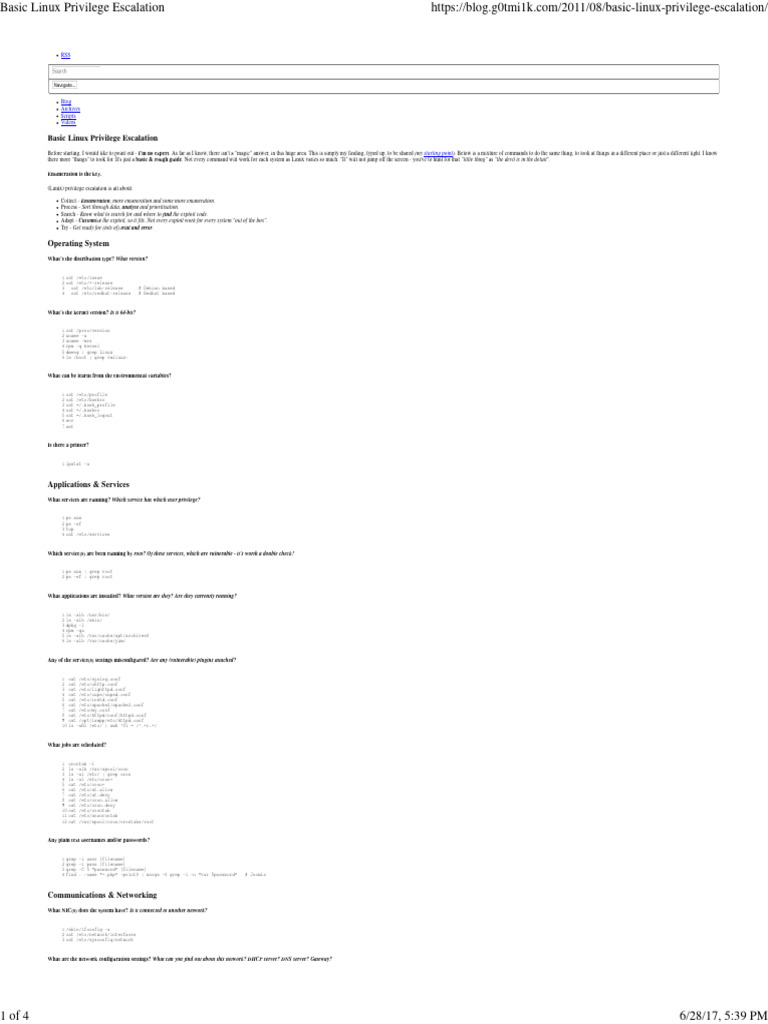 Basic linux privilege escalation pdf computer network ip address