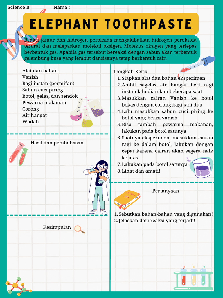 Science B Elephant Toothpaste PDF