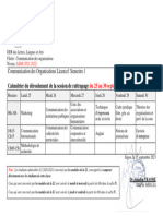 Calendrier Session Rattrapage L1S1 21-22