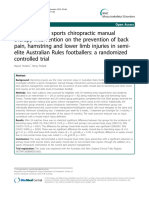 The Effect of A Sports Chiropractic Manual