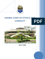 Unima Code OF Ethics AND Conduct: JULY 2023