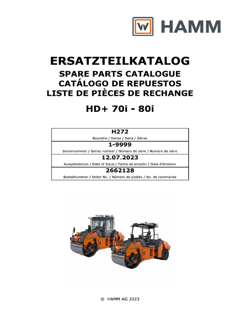 h272 - Spare Parts Catalogue (SN) | PDF
