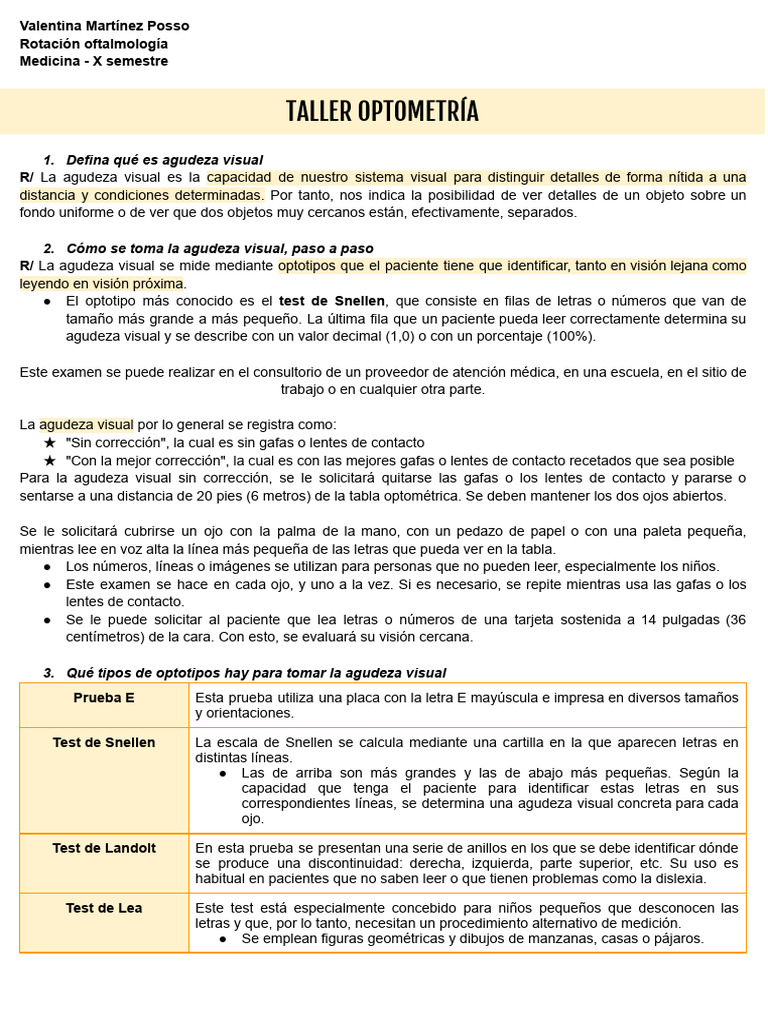 Optometría | PDF | Ojo humano | Lentes