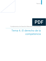 Tema 4 El Derecho de La Competencia