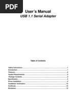 User's Manual: USB 1.1 Serial Adapter