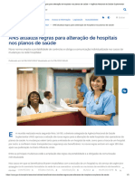 ANS Atualiza Regras para Alteração de Hospitais Nos Planos de Saúde - Agência Nacional de Saúde Suplementar