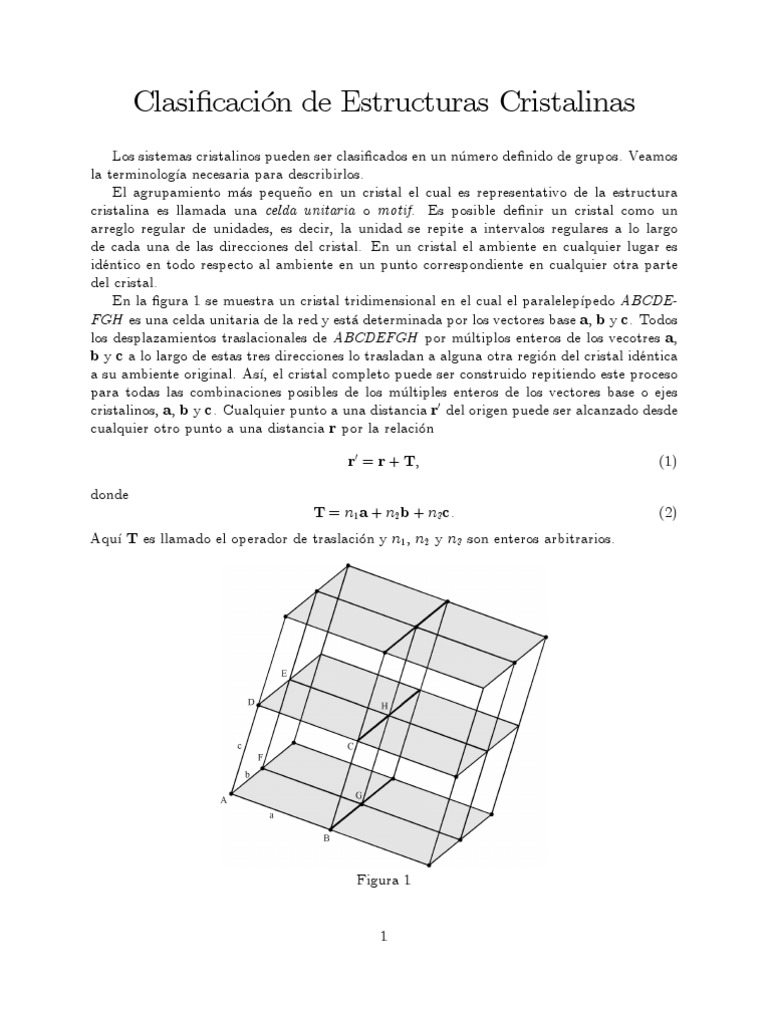 Clasif. Estructuras Cris | PDF