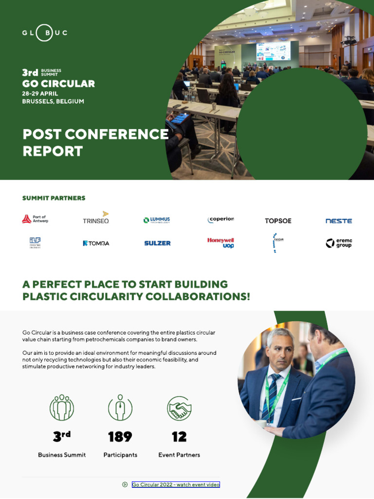 Go Circular Post Conference Report | PDF | Recycling | Oil Refinery
