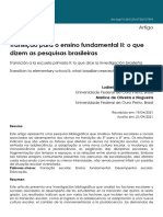 Transição para o Ensino Fundamental II o Que Dizem As Pesquisas Brasileiras