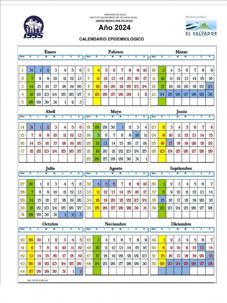 Calendario Isss 2024 PDF