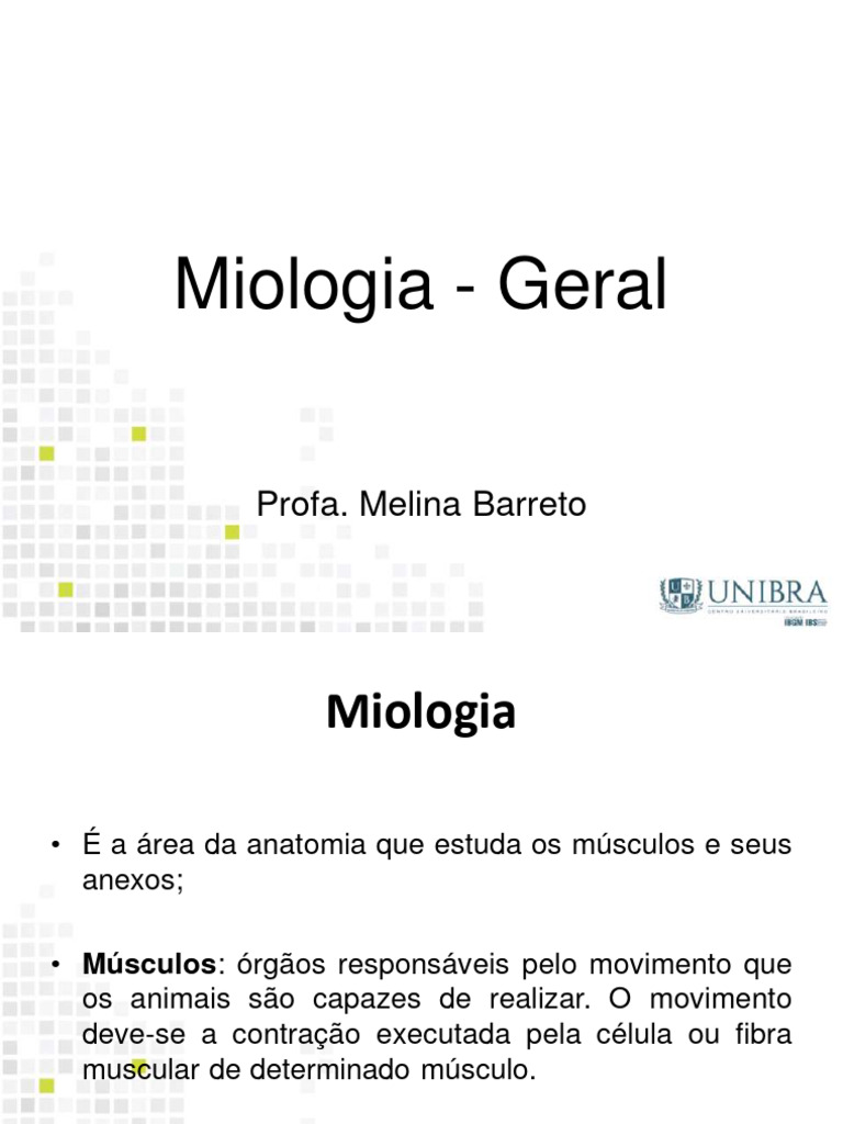 Estudo da Miologia e Músculos | PDF