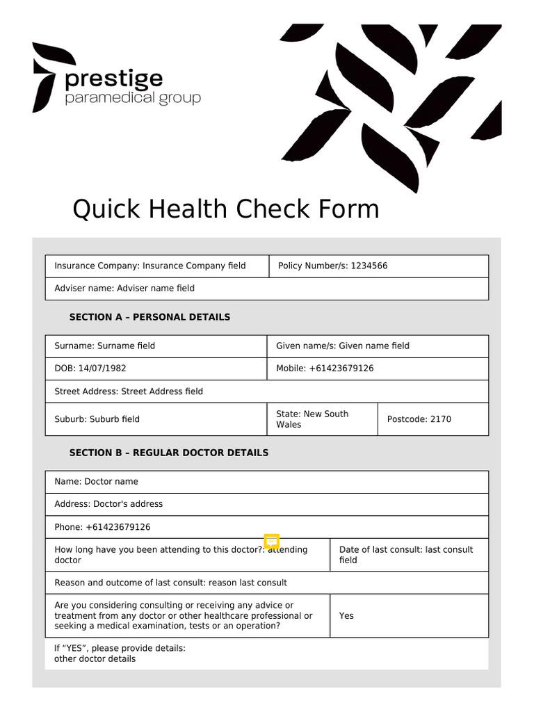 Given Name Field Surname Field 1234566 DB CommentsV1 PDF