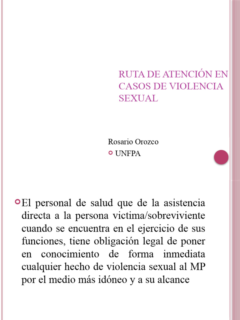 Ruta de Atención a Victimas y Sobrevientes de Abuso Sexual CS San Pedro ...