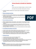 Schwa Sound Guidelines For Teachers