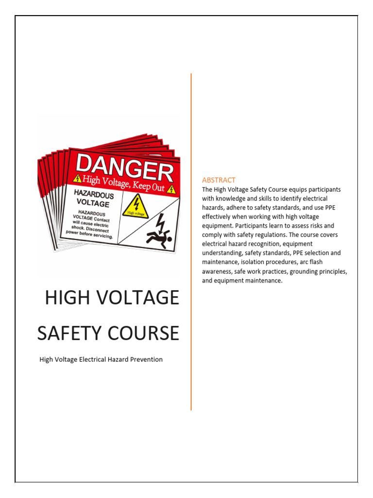 00 High Voltage Safety Book - V1 | PDF | Transformer | High Voltage