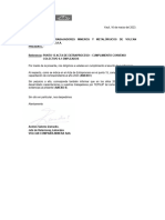 Carta - Federación - Cumplimiento de Punto 15 - Acta de Extraproceso..