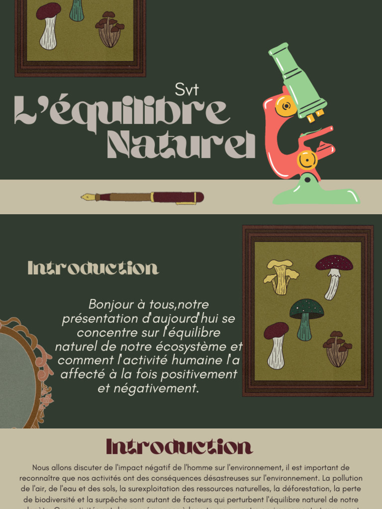 Impact de l'Homme sur l'Équilibre Naturel | PDF | Pollution de l'air ...