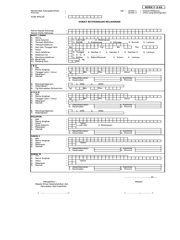 Form KK Dan Akta Lahir | PDF | Ilmu Sosial