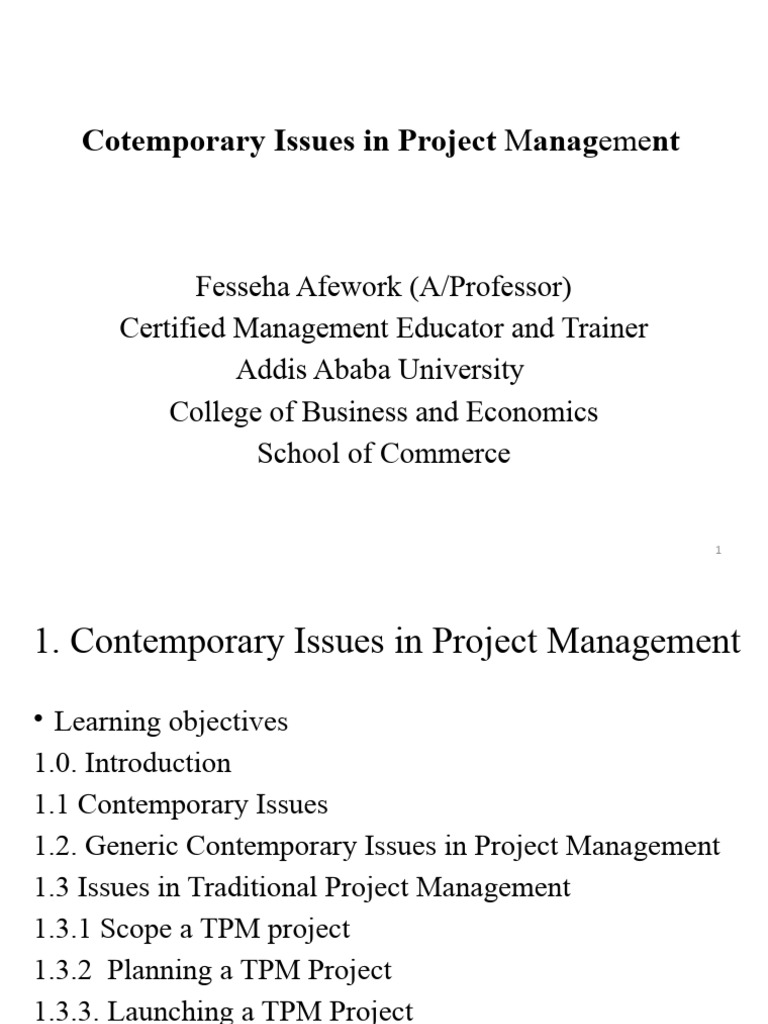 Issues in Traditional Project Management | PDF | Software Development ...